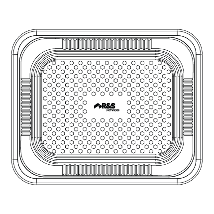 Half-size aluminum pan top view